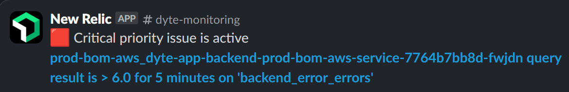 Backend latency metrics showing increased response times